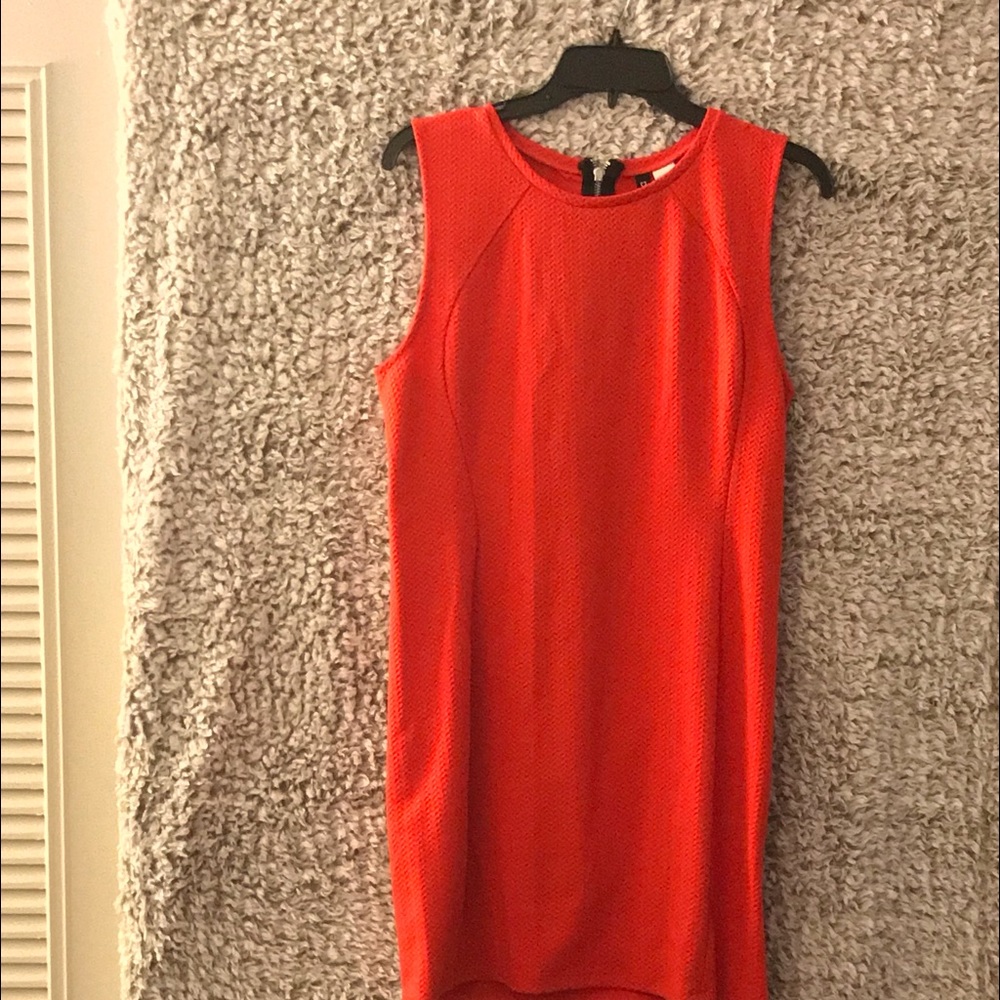 💜 Simple Sleeveless orange dress. 💜
